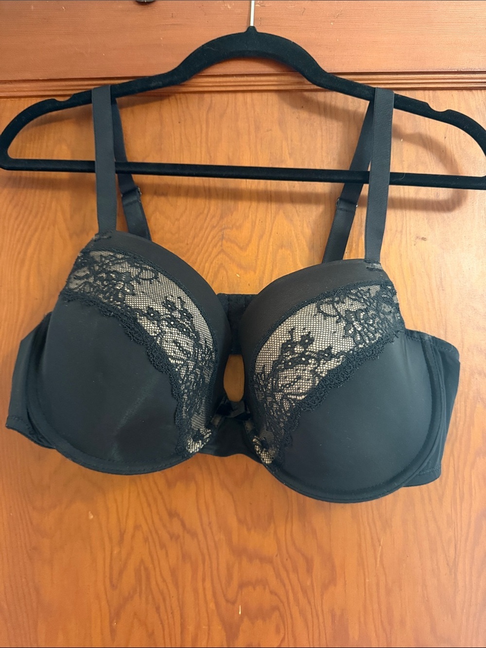 Adore Me Black Lace Underwire T-Shirt Bra